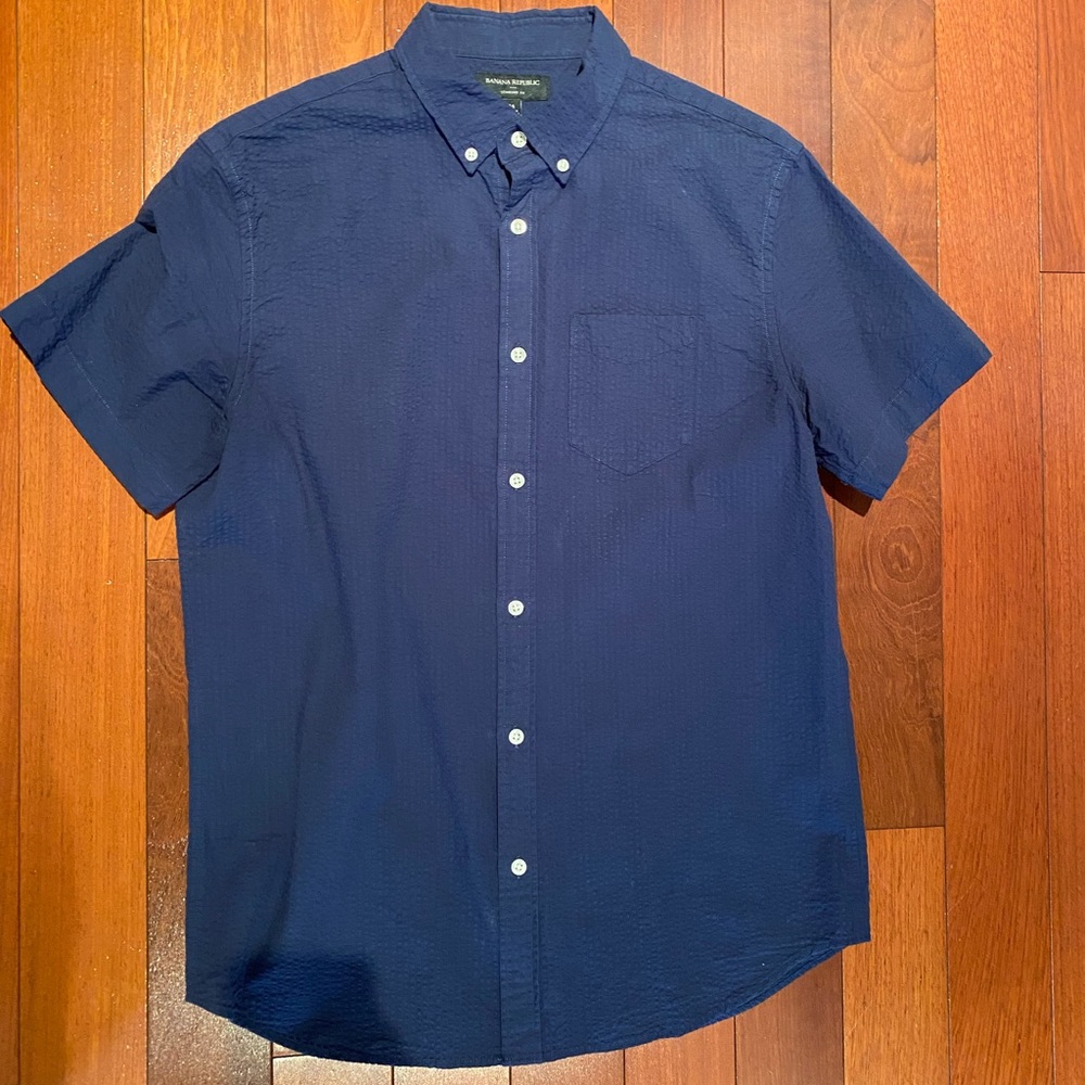 J. Crew Short Sleeve Button Down - Navy